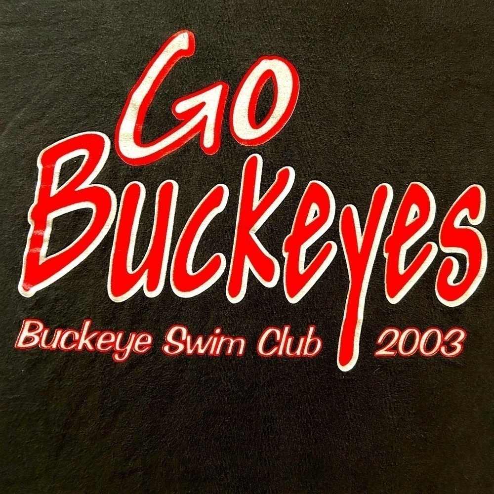 Vintage Buckeye Swim Club 2003 T shirt Ohio’s Go Buckeyes Sz Small Youth Adult  - Picture 2 of 9